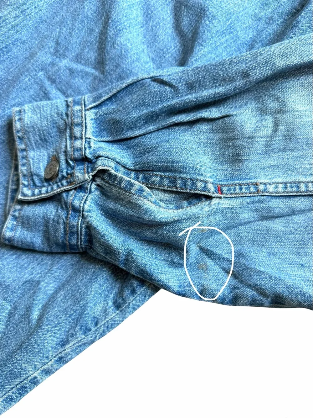 Levi’s Red Tab Denim Button Up Shirt Men’s L Oversized Vintage 90s Grunge